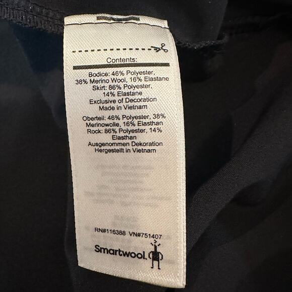 Smartwool Black & Gray Willow Lake Wool Blend Dress sz M - Picture 10 of 11